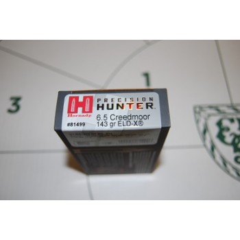 6.5 Creedmoor Hornady 143gr ELDX - Box of 20 6.5 Creedmoor Hornady 143gr ELDX - Box of 20